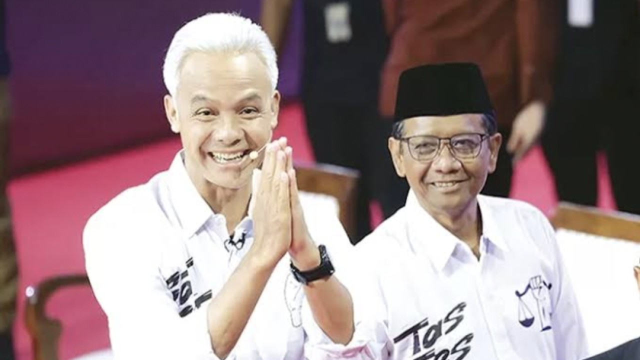 Capres dan Cawapres nomor urut 3 Ganjar Pranowo dan Mahfud MD