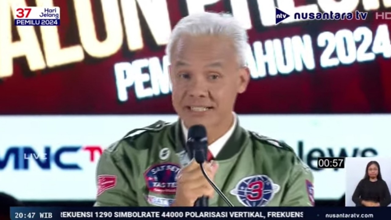 Capres Ganjar Pranowo/Tangkapan layar Nusantara TV