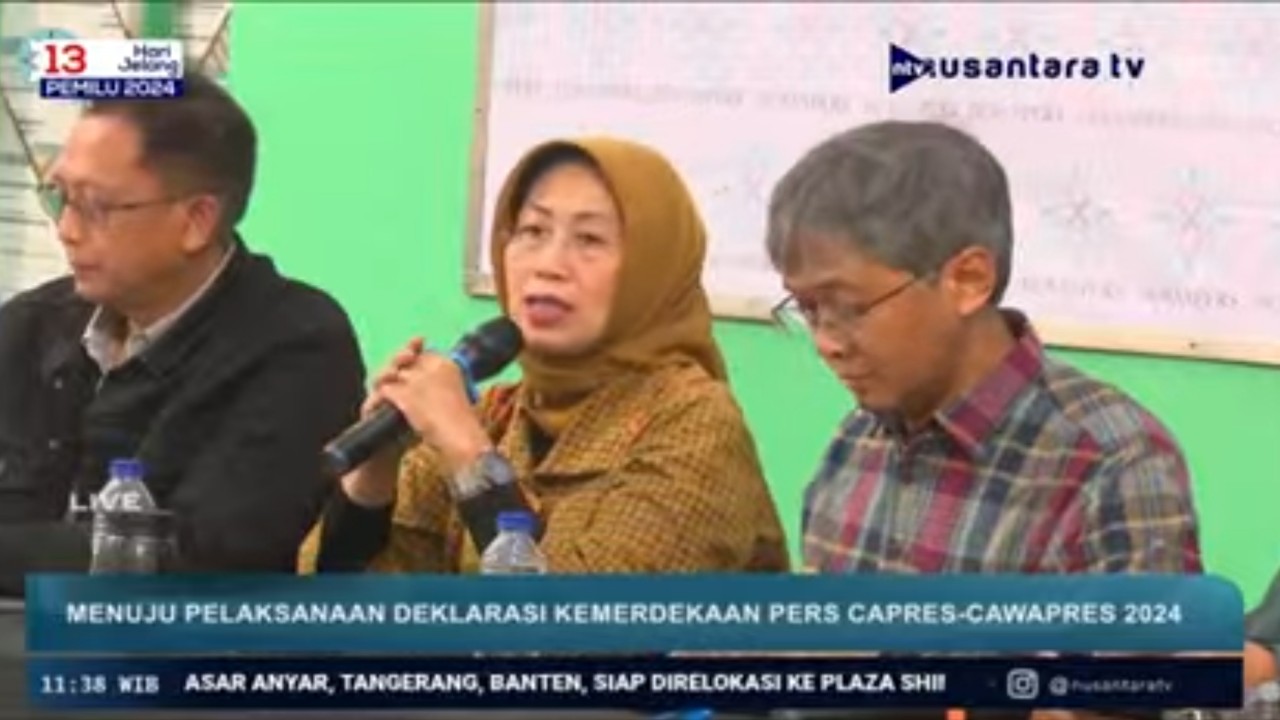 Konferensi pers oleh Dewan Pers jelang pelaksanaan Deklarasi Kemerdekaan Pers oleh capres-cawapres.