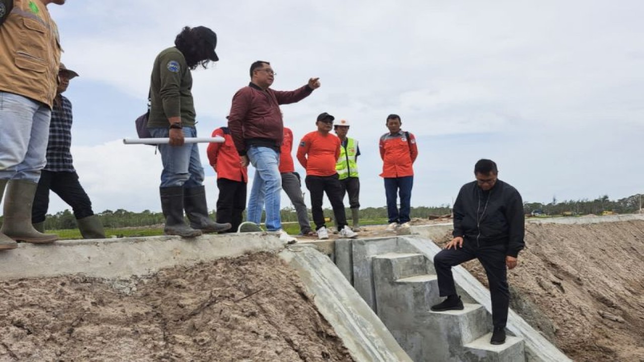 Foto Arsip - Peninjauan pembangunan klaster tambak udang di pesisir Sukamara, Kalteng belum lama ini. (ANTARA/HO-Dislutkan Kalteng)