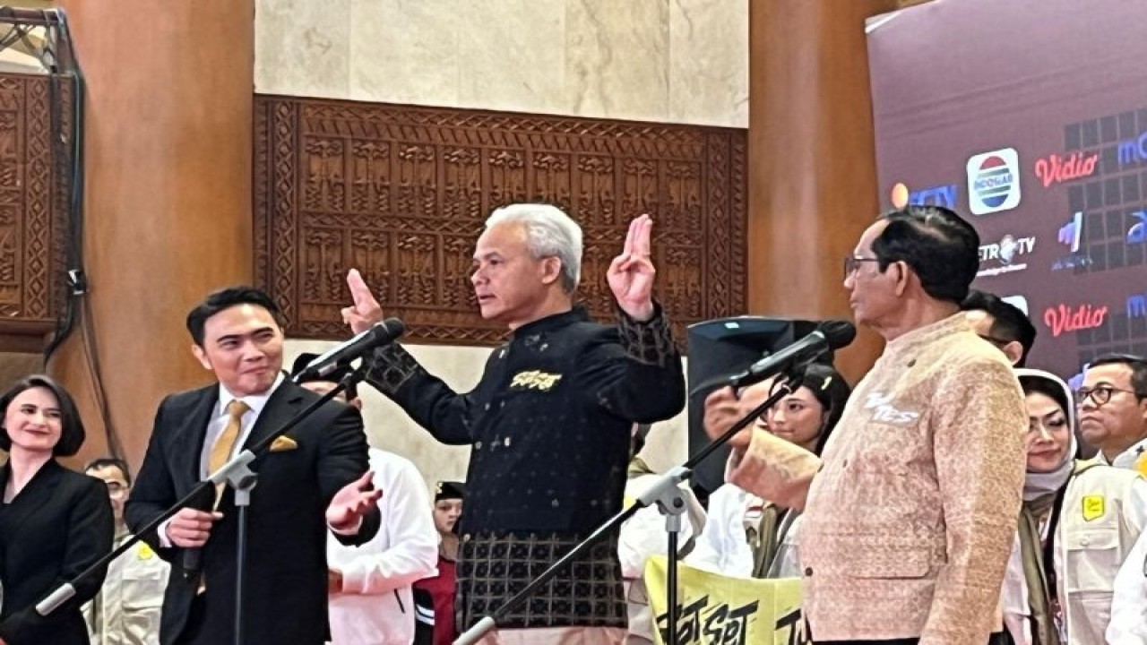 Capres RI Ganjar Pranowo usai debat keempat Pilpres 2024 di Balai Sidang Jakarta Convention Center (JCC) Senayan, Jakarta, Minggu (21/1/2024). ANTARA/Narda Margaretha Sinambela.