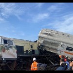 Kecelakaan terjadi antara Kereta Api (KA) Turangga dengan KA Lokal Bandung di Cicalengka Kabupatwn Bandung. ANTARA/Rubby Jovan-1704437187