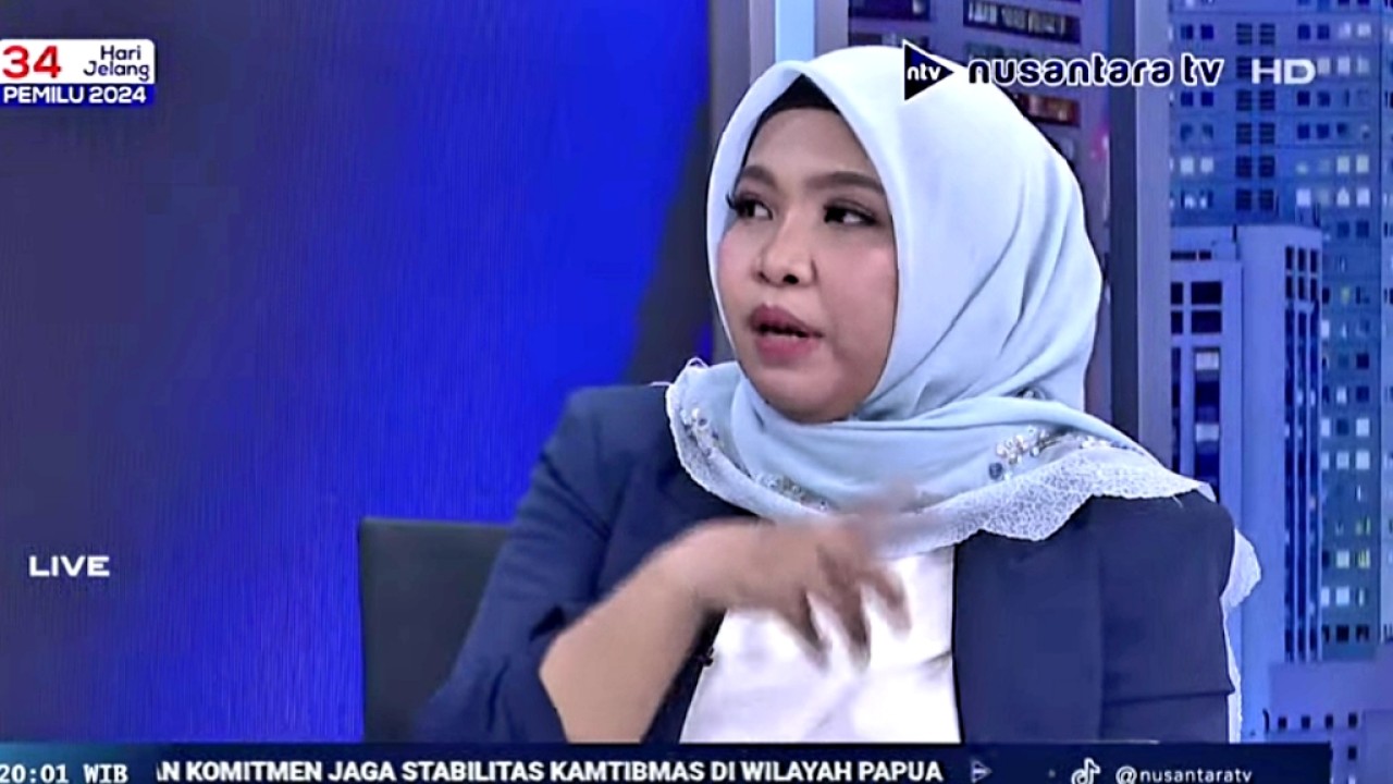 Kepala Divisi Riset Indonesia Indicator, Fanny Chaniago/Tangkapan layar Nusantara TV