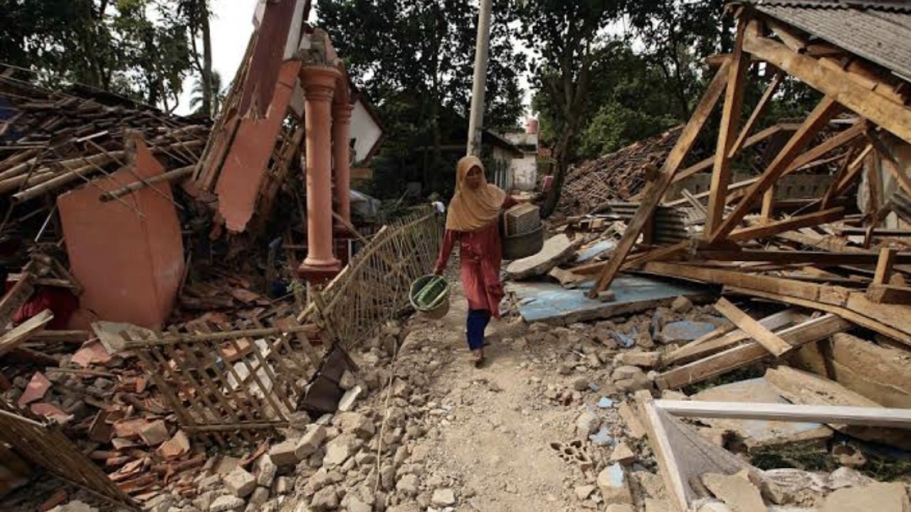 Korban gempa bumi di Sumedang / Foto: Ist