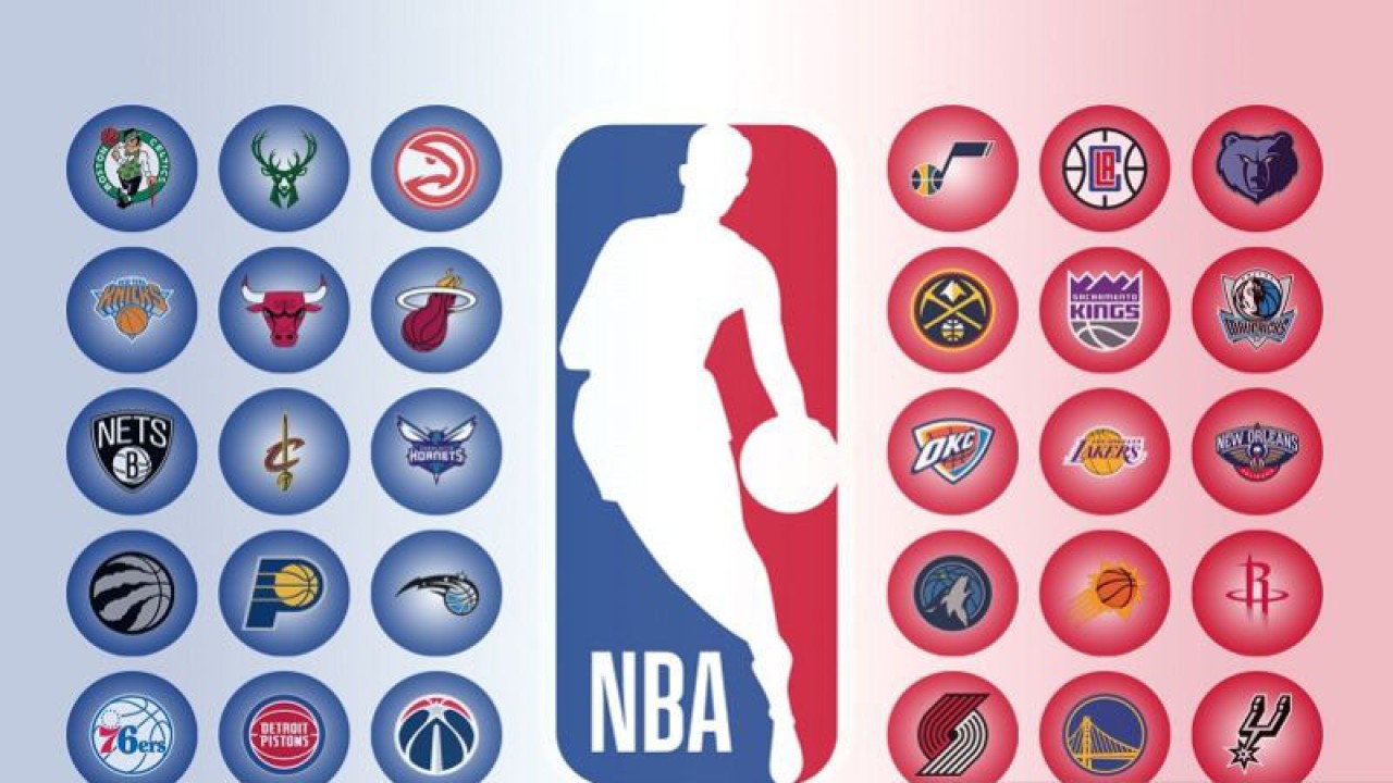 Ilustrasi liga bola basket Amerika Serikat, NBA, dan 30 tim pesertanya. (ANTARA/Gilang Galiartha)