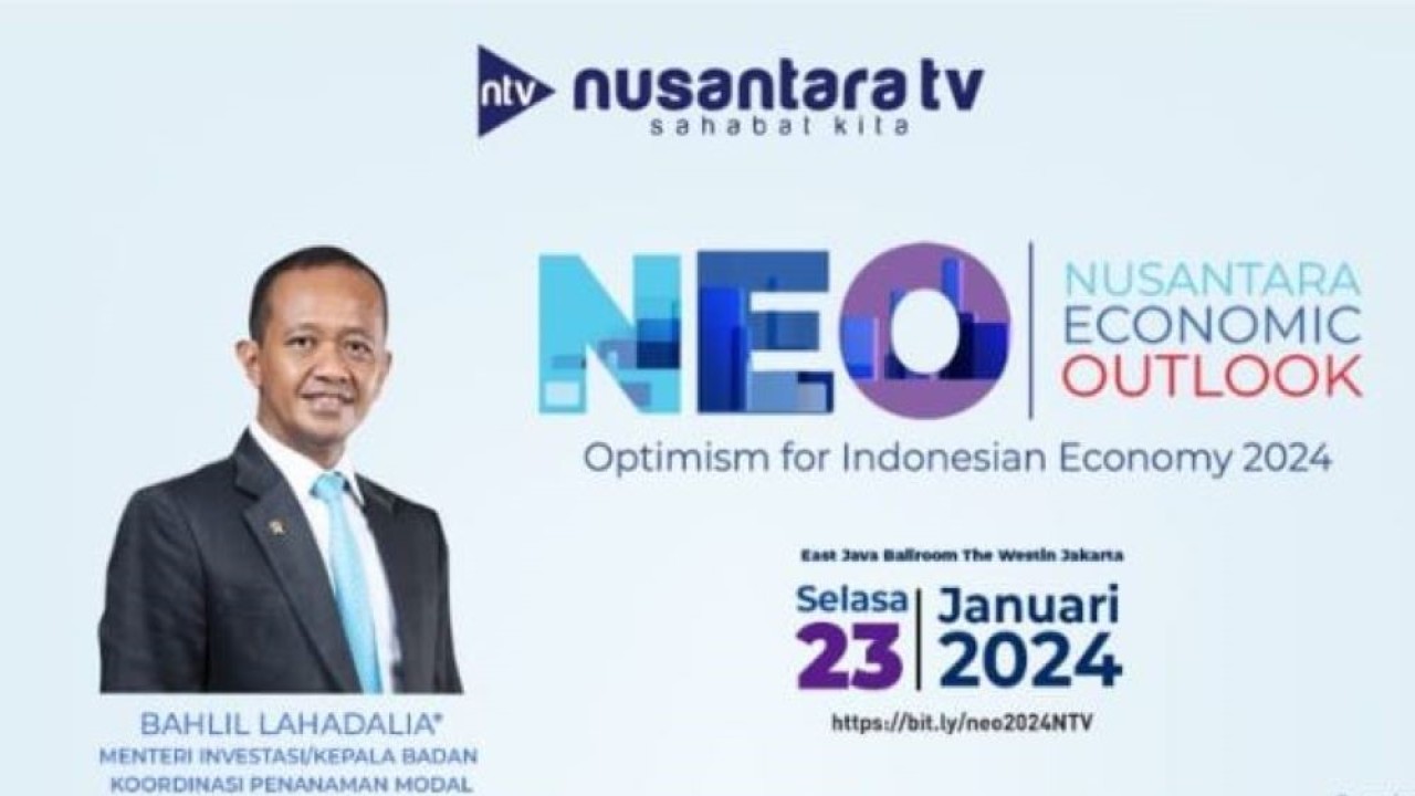 Grup Media Nusantara TV menyelenggarakan "Nusantara Economic Outlook (NEO) Conference 2024" bertajuk "Optimism for Indonesia Economy 2024", di East Java Ballroom, Hotel Westin Jakarta, pada Selasa, 23 Januari 2024.