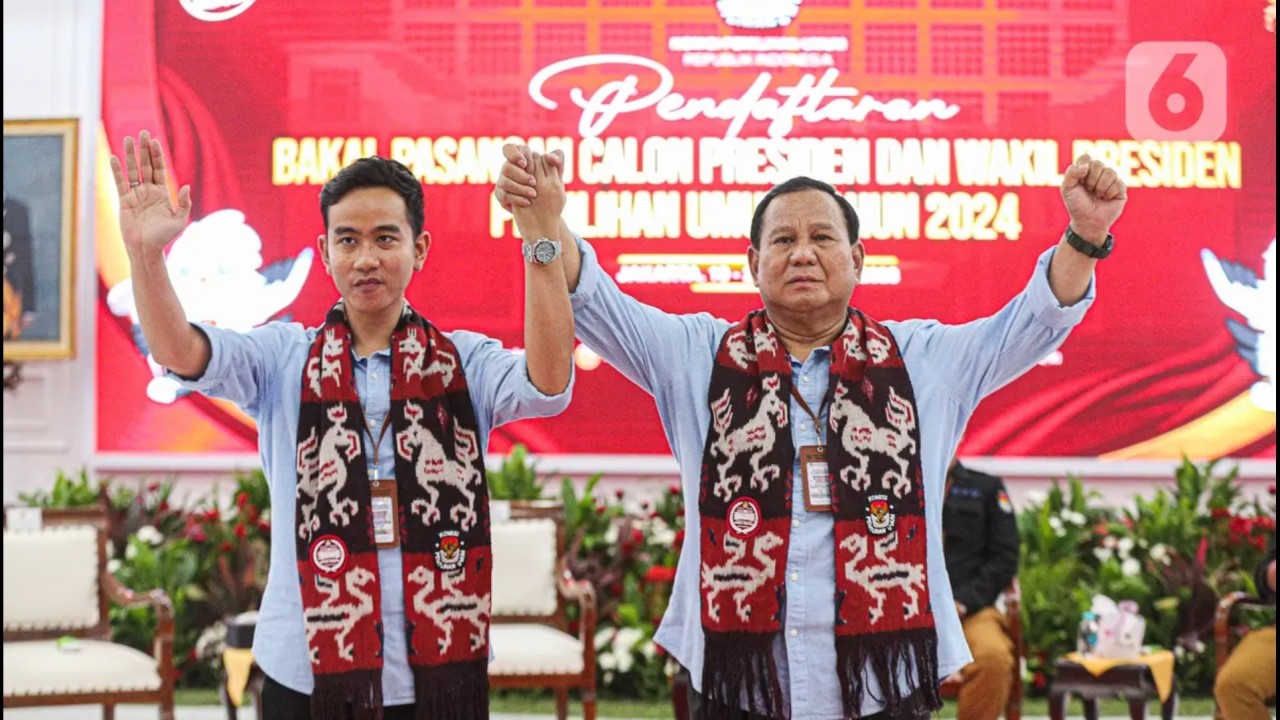 Capres-cawapres Prabowo Subianto-Gibran Rakabuming Raka. (Liputan6)