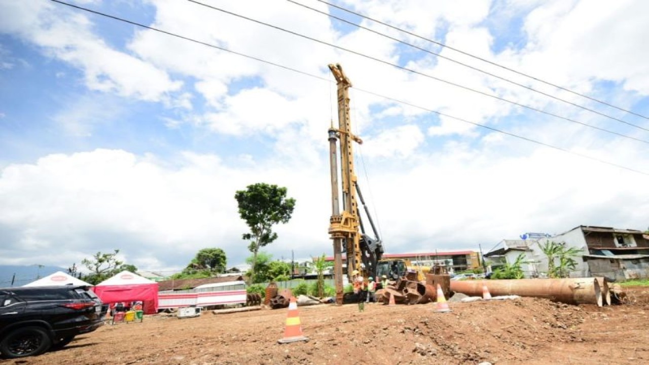 Proyek pembangunan Jalan Tol Yogyakarta - Bawen Ruas Banyurejo - Sleman. ANTARA/HO - Kementerian PUPR