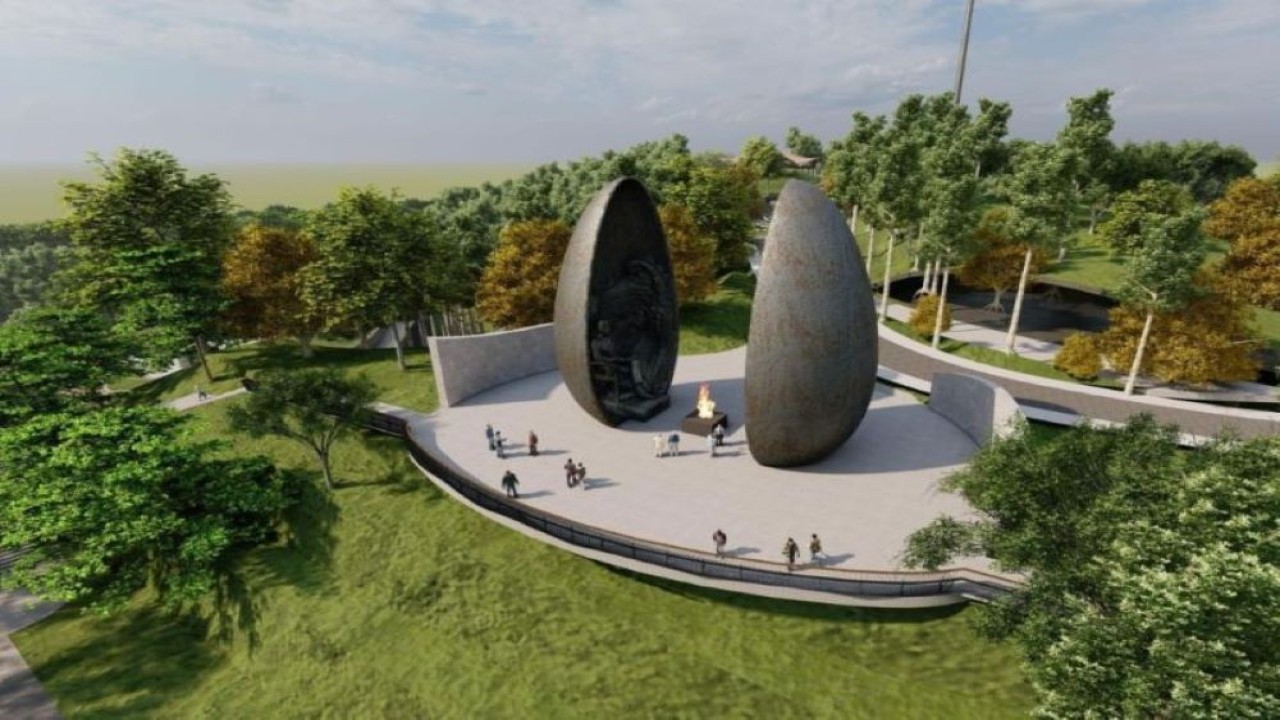 Desain Proyek Memorial Park yang dibangun di Ibu Kota Nusantara (IKN), Kalimantan Timur. ANTARA/HO - Kementerian PUPR