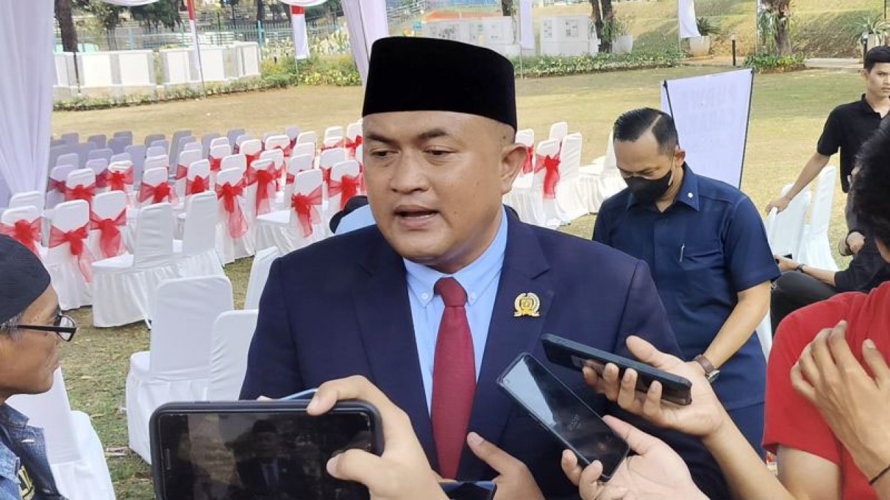 Ketua DPRD Kabupaten Bogor Rudy Susmanto di Cibinong, Bogor, Jawa Barat. (ANTARA/M Fikri Setiawan)