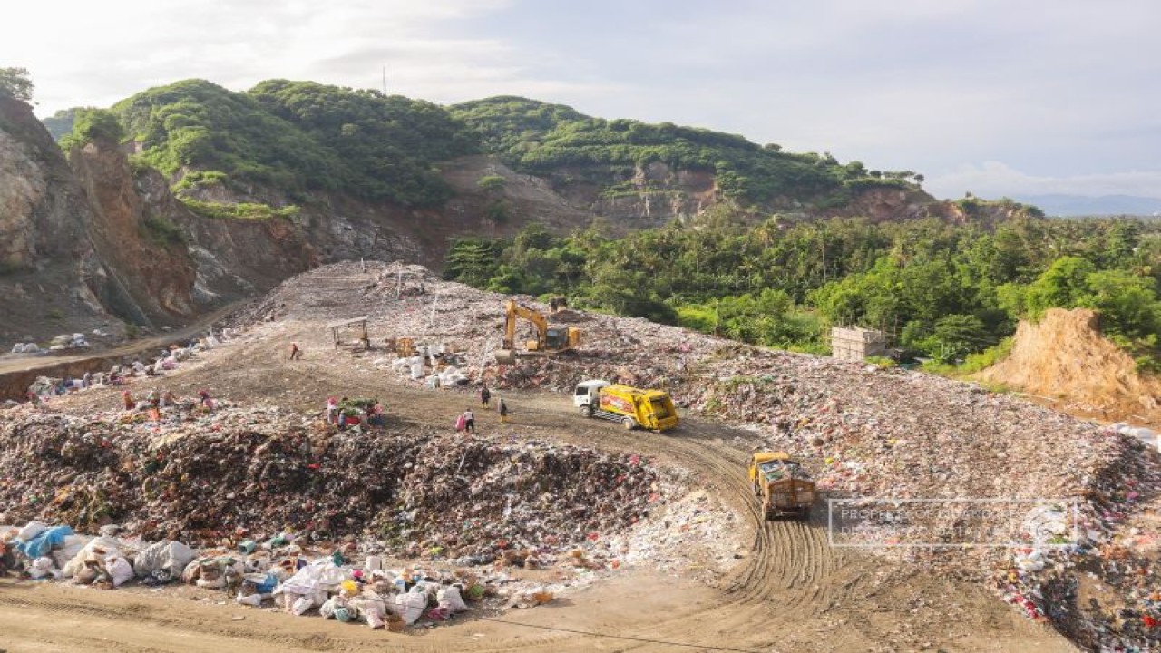 Areal Tempat Pembuangan Akhir (TPA) Kebon Kongok, Kabupaten Lombok Barat. (ANTARA/Kominfo Mataram)