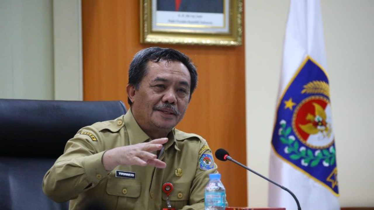 Kepala BSKDN Yusharto Huntoyungo di Auditorium BSKDN Kementerian Dalam Negeri, Jakarta, Senin (22/1/2024). ANTARA/HO-Puspen Kementerian Dalam Negeri