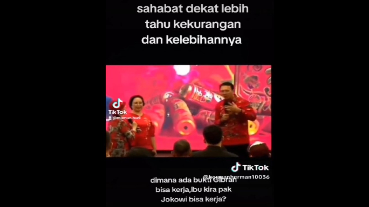 Tangkapan layar video viral yang isinya Ahok bertanya apakah Jokowi dan Gibran bisa bekerja.