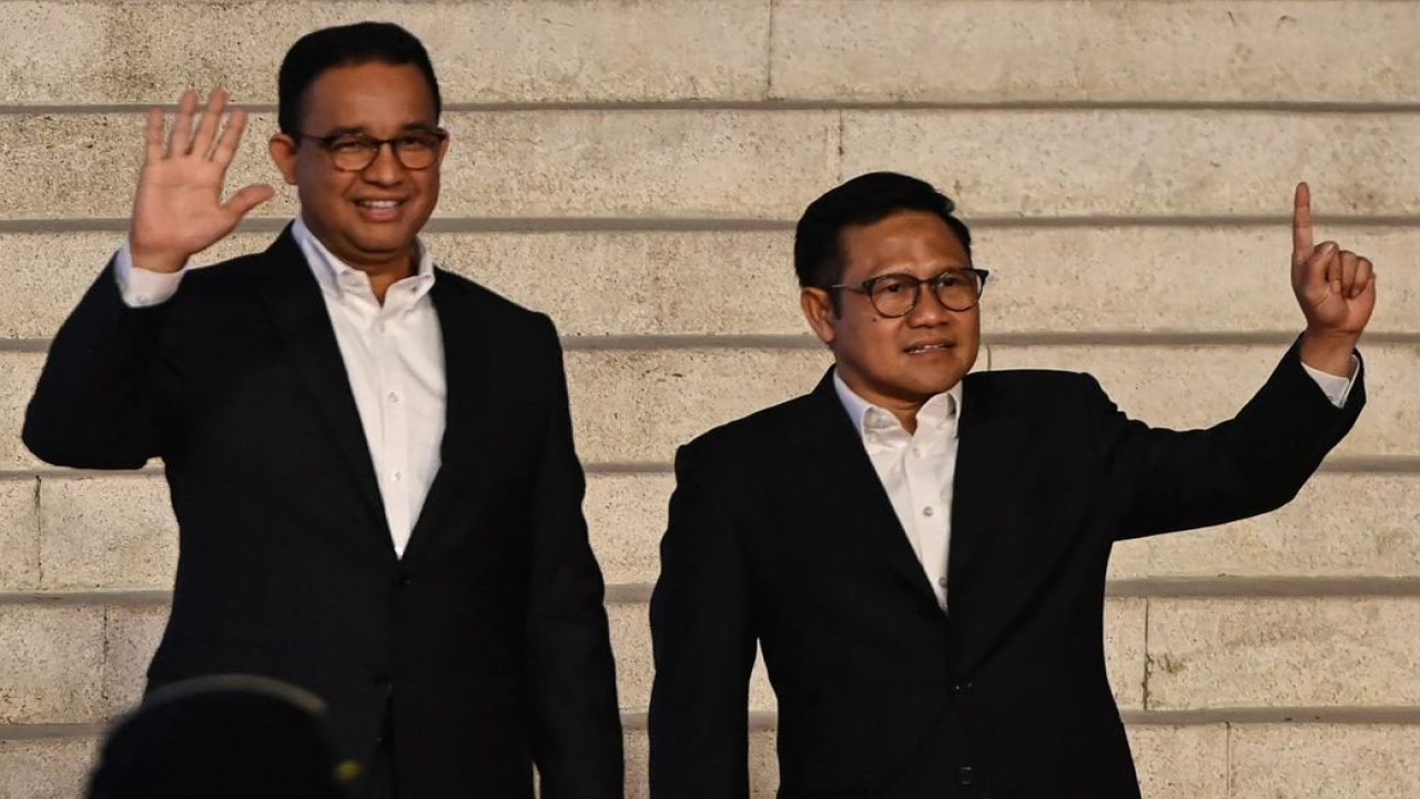 Anies Baswedan-Muhaimin Iskandar. (Foto: ANTARA/Fakhri Hermansyah)