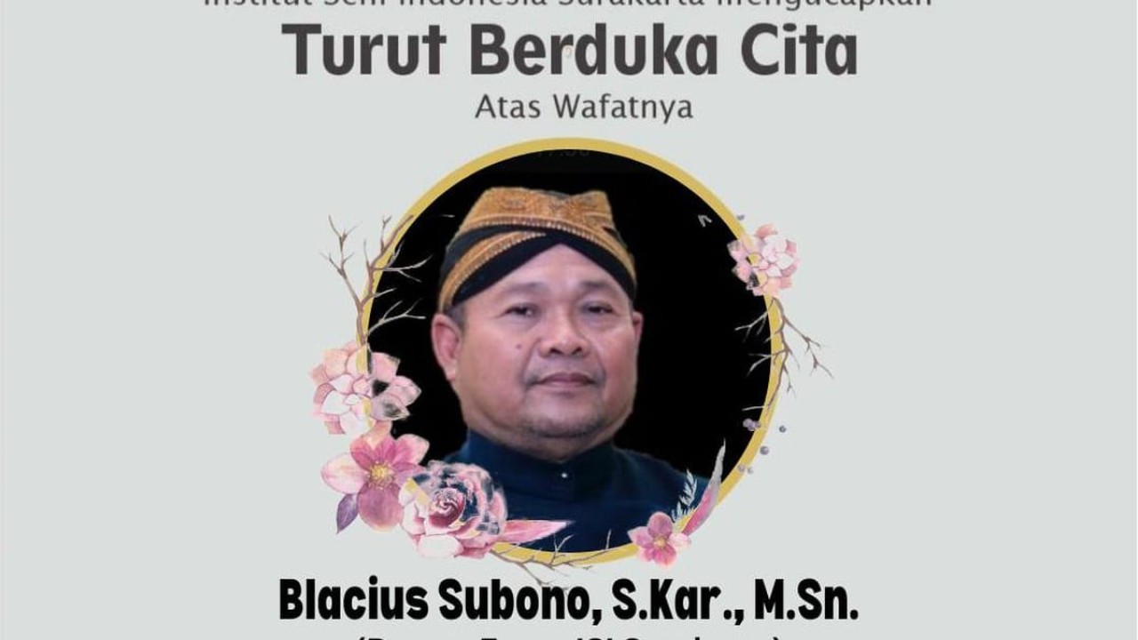 Ucapan duka atas wafatnya dalang Blacius Subono/ist