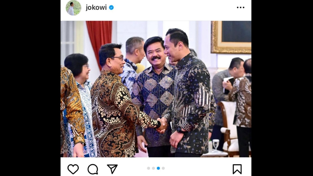 Unggahan akun Instagram Presiden Jokowi. (Instagram)