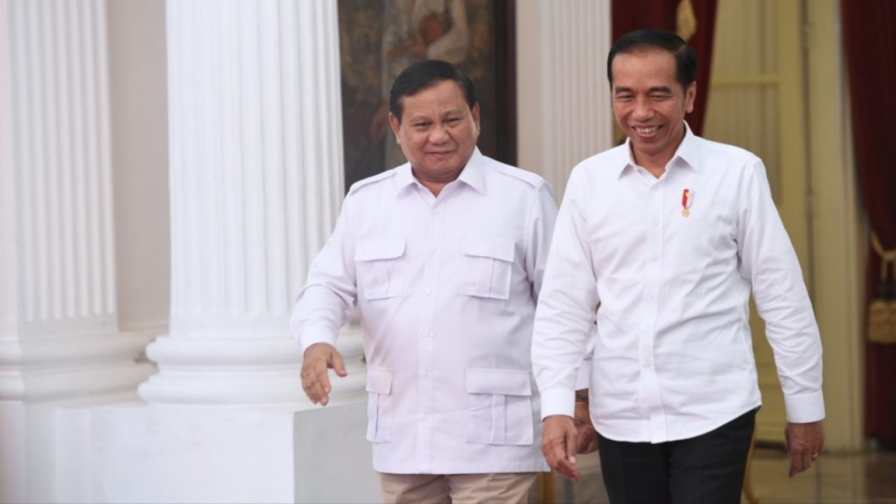 Presiden Jokowi dan Menteri Pertahanan Prabowo Subianto.