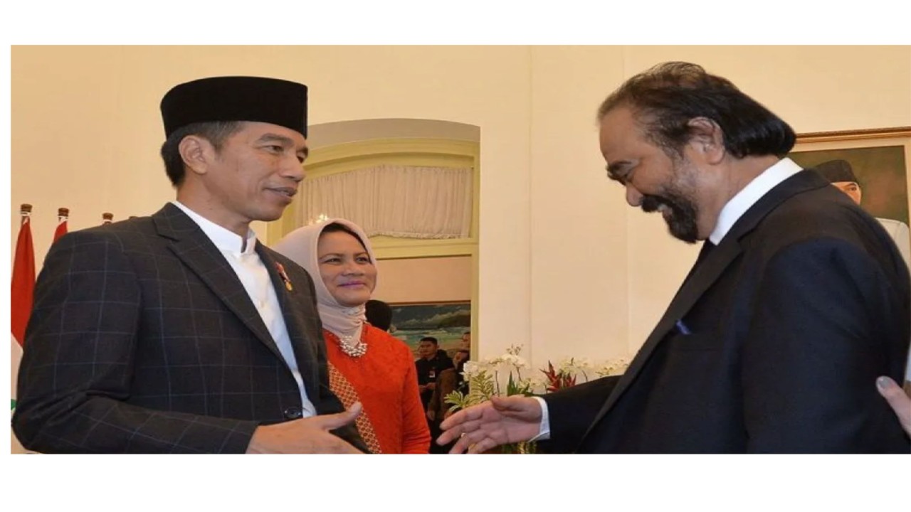 Presiden Jokowi bersama Surya Paloh (Sumber: Antara)
