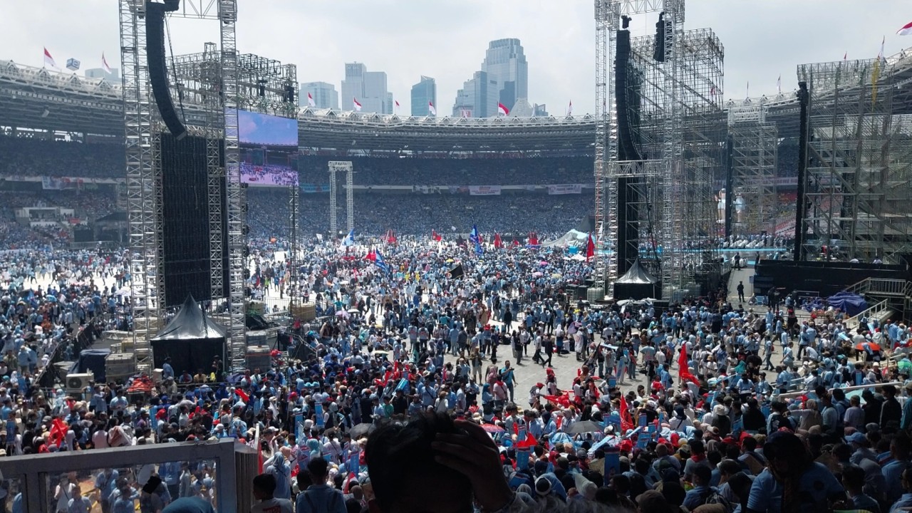 Suasana Kampanye Akbar Prabowo-Gibran. (Foto: Habieb Febriansyah)