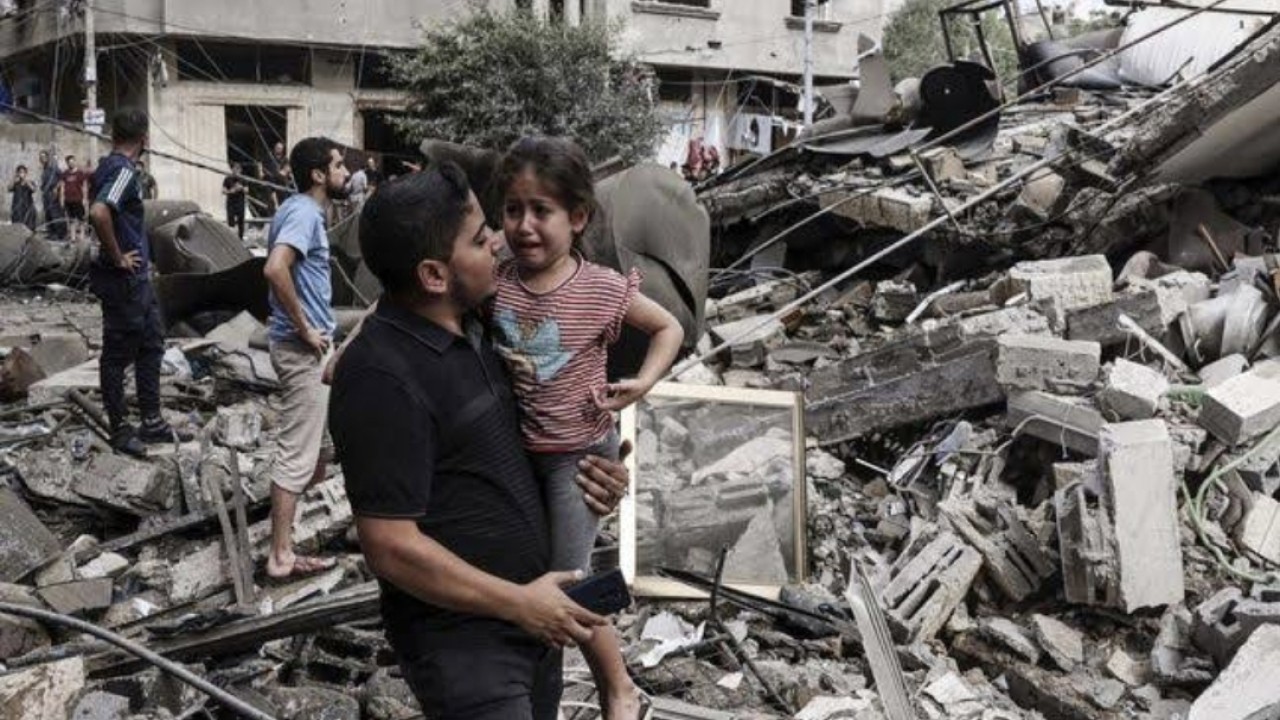 Kota Rafah di Gaza usai serangan Israel
