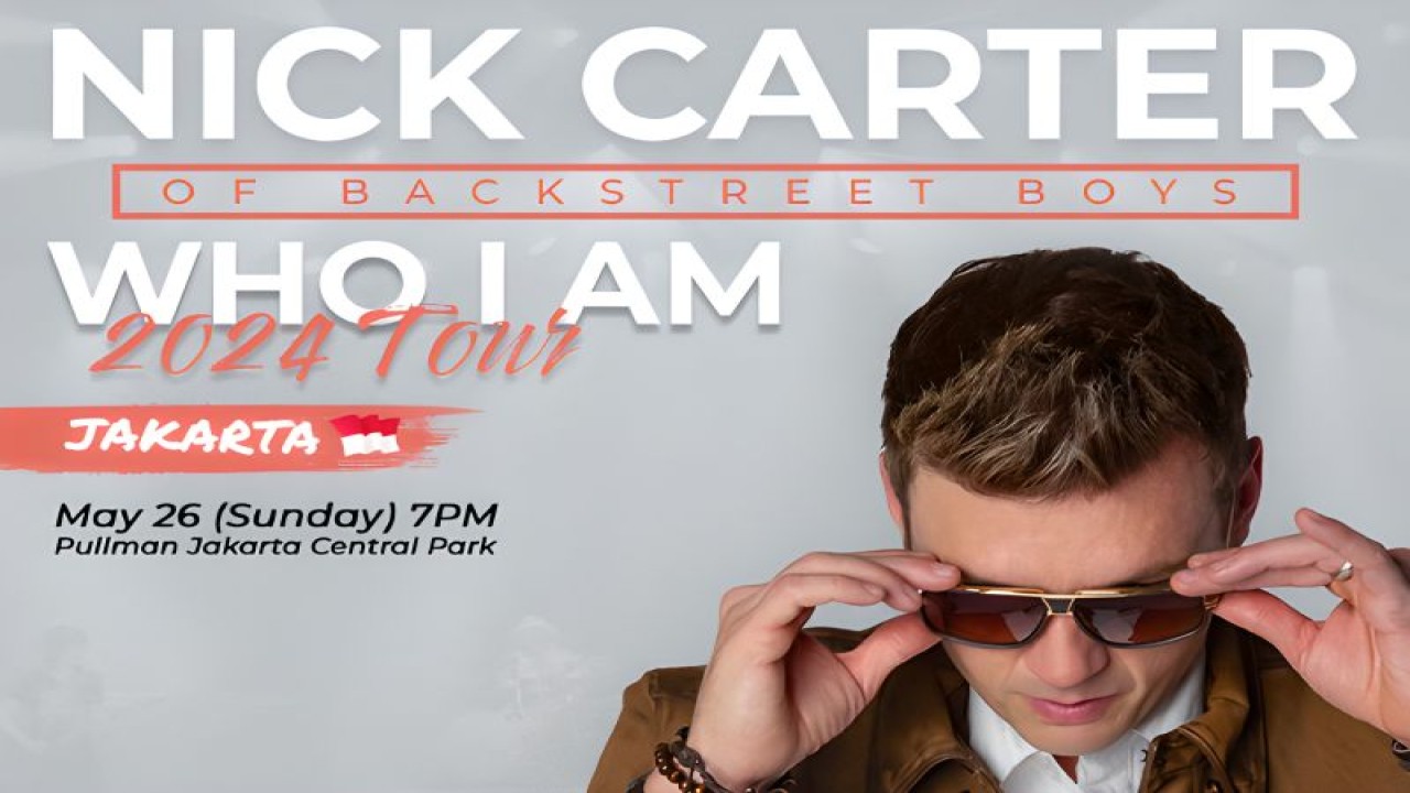 Poster tur konser "Who I Am" Nick Carter Backstreet Boys. (Foto: ANTARA/HO-Color Asia Live)