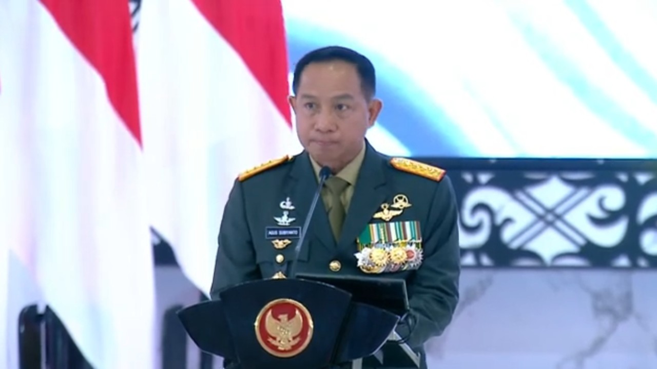 Panglima TNI Jenderal Agus Subiyanto. (YouTube Kemhan)