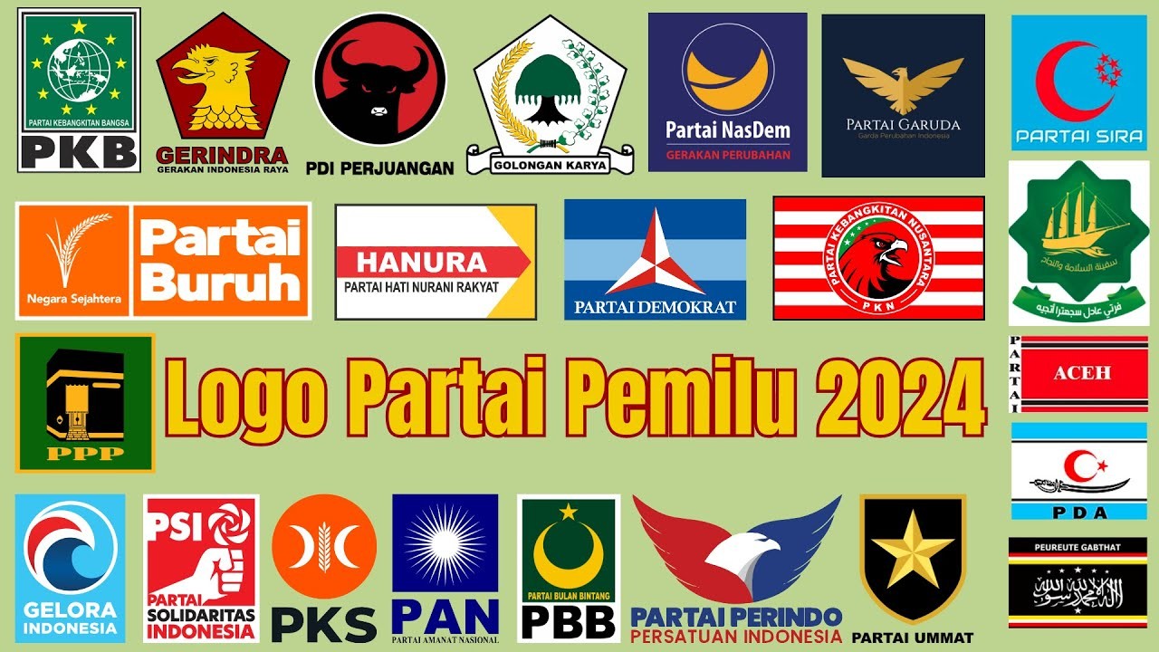 Logo seluruh parpol peserta Pemilu 2024/ist