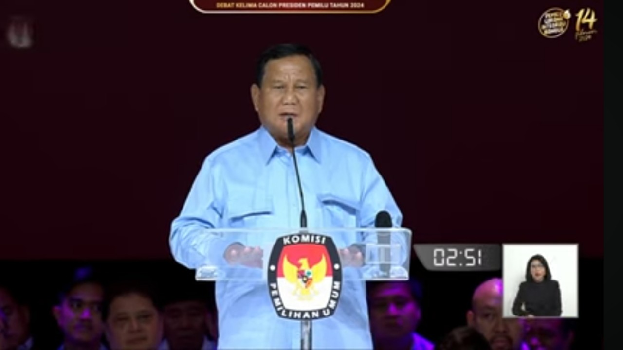 Capres nomor urut 2 Prabowo Subianto.