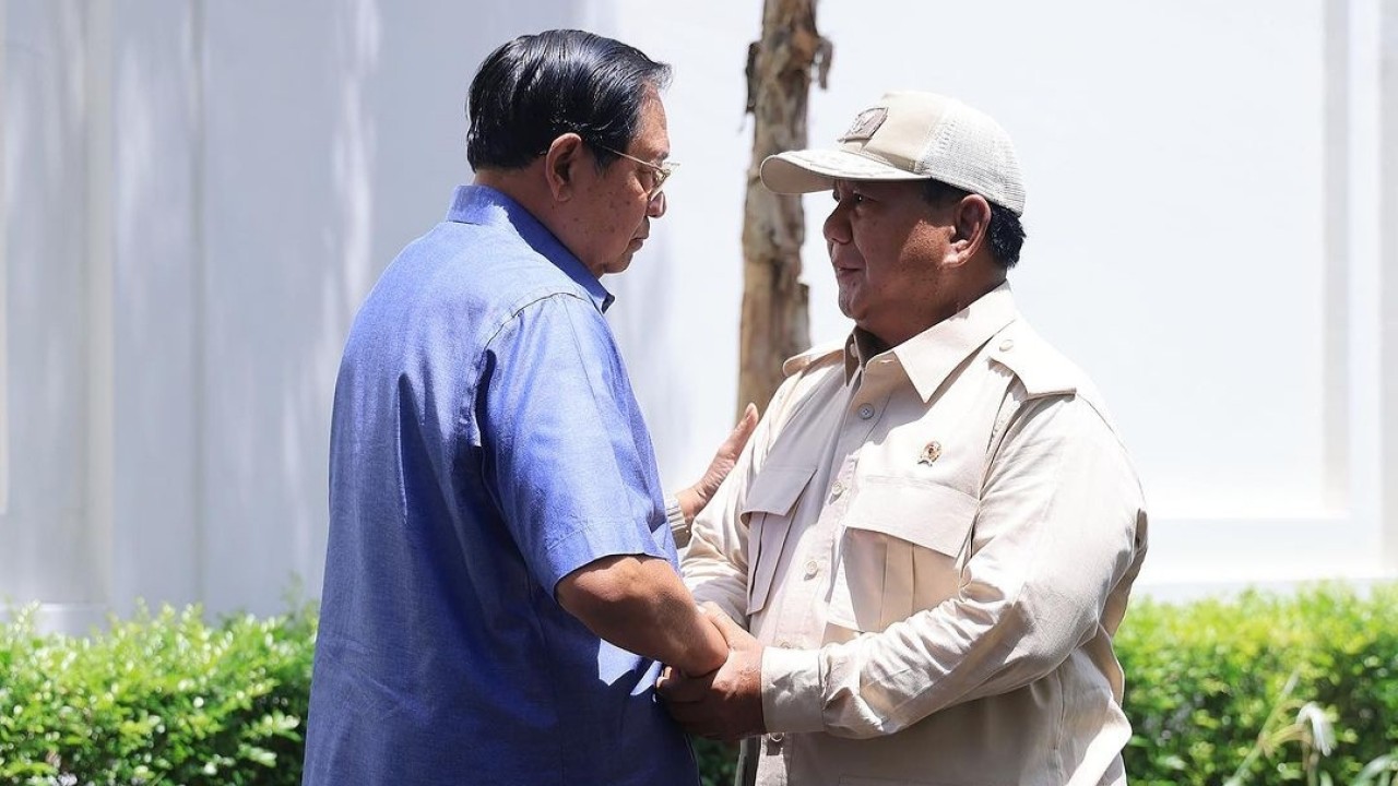 Momen saat Prabowo dan SBY bertemu usai Pemilu 2024