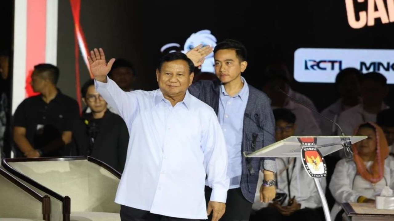 Pasangan capres-cawapres nomor urut 2 Prabowo Subianto-Gibran Rakabuming Raka. (Instagram @prabowo)