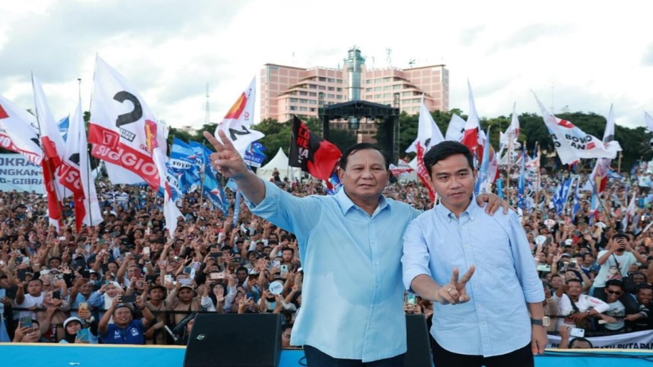 Pasangan calon presiden dan wakil presiden nomor urut 2 Prabowo Subianto dan Gibran Rakabuming Raka. (Instagram @prabowo)