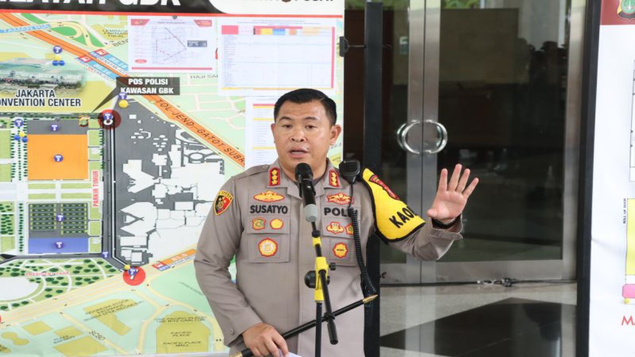 Kapolres Metro Jakarta Pusat Kombes Pol Susatyo Purnomo Condro di Jakarta, Minggu (4/2/2024). ANTARA/ HO-Polres Metro Jakarta Pusat