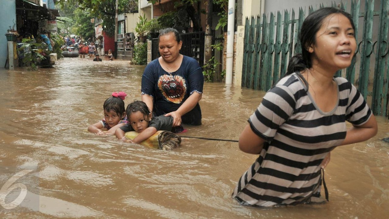 Ilustrasi banjir di Jakarta/ist