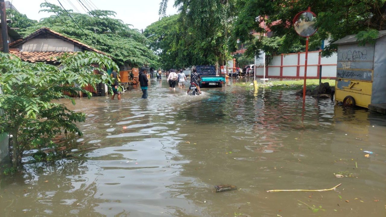Banjir merendam pemukiman warga Cilincing, Jakarta Utara/ist