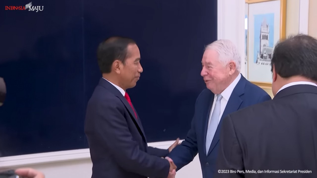 Chairman & CEO Freeport McMoran Inc Richard C Adkerson menemui Presiden Joko Widodo (Jokowi) di Istana Negara/Foto: Skretariat Kabinet