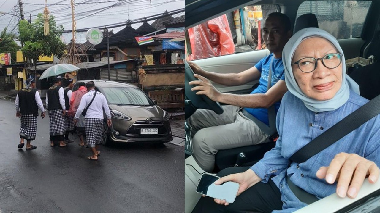 Ratna Sarumpaet dicegat pecalang desa karena berkeliaran naik mobil di jalanan saat Hari Raya Nyepi di Bali/ist