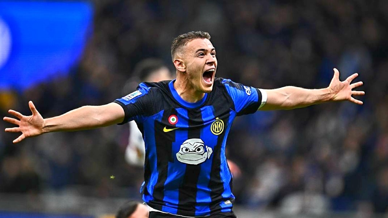 Kristjan Asllani usai membuat gol untuk Inter/Instagram