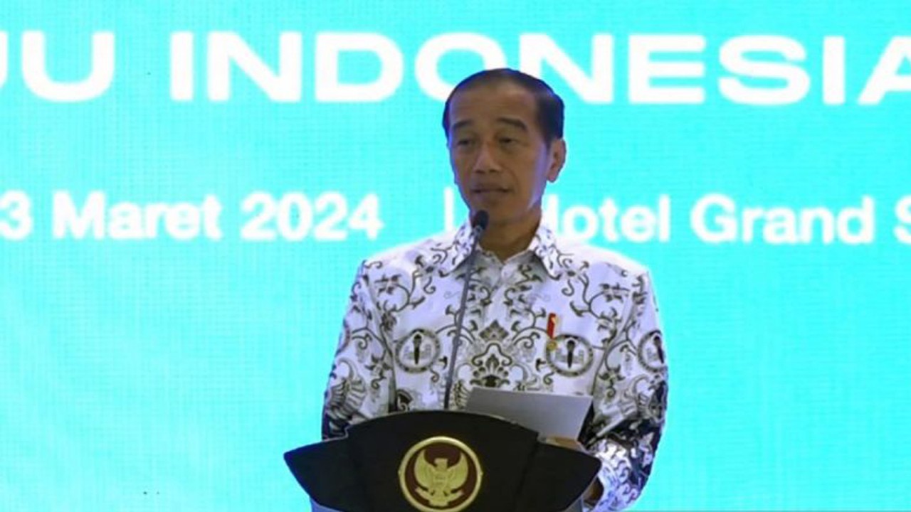 Tangkap layar - Presiden Joko Widodo membuka Kongres XXIIII PGRI Tahun 2024 seperti disaksikan dalam akun YouTube Sekretariat Presiden, Sabtu (2/3/2024). ANTARA/Mentari Dwi Gayati/am.