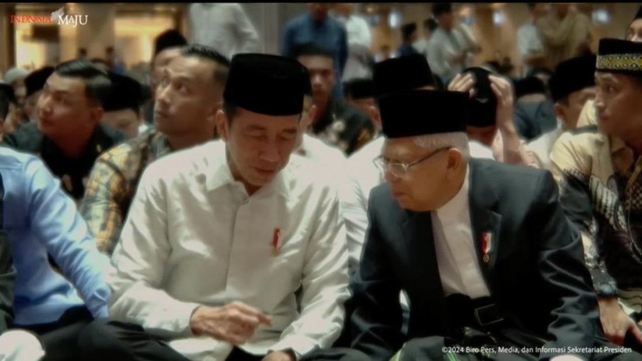 Presiden Jokowi dan Wapres Ma'ruf Amin di Masjid Istiqlal/ist