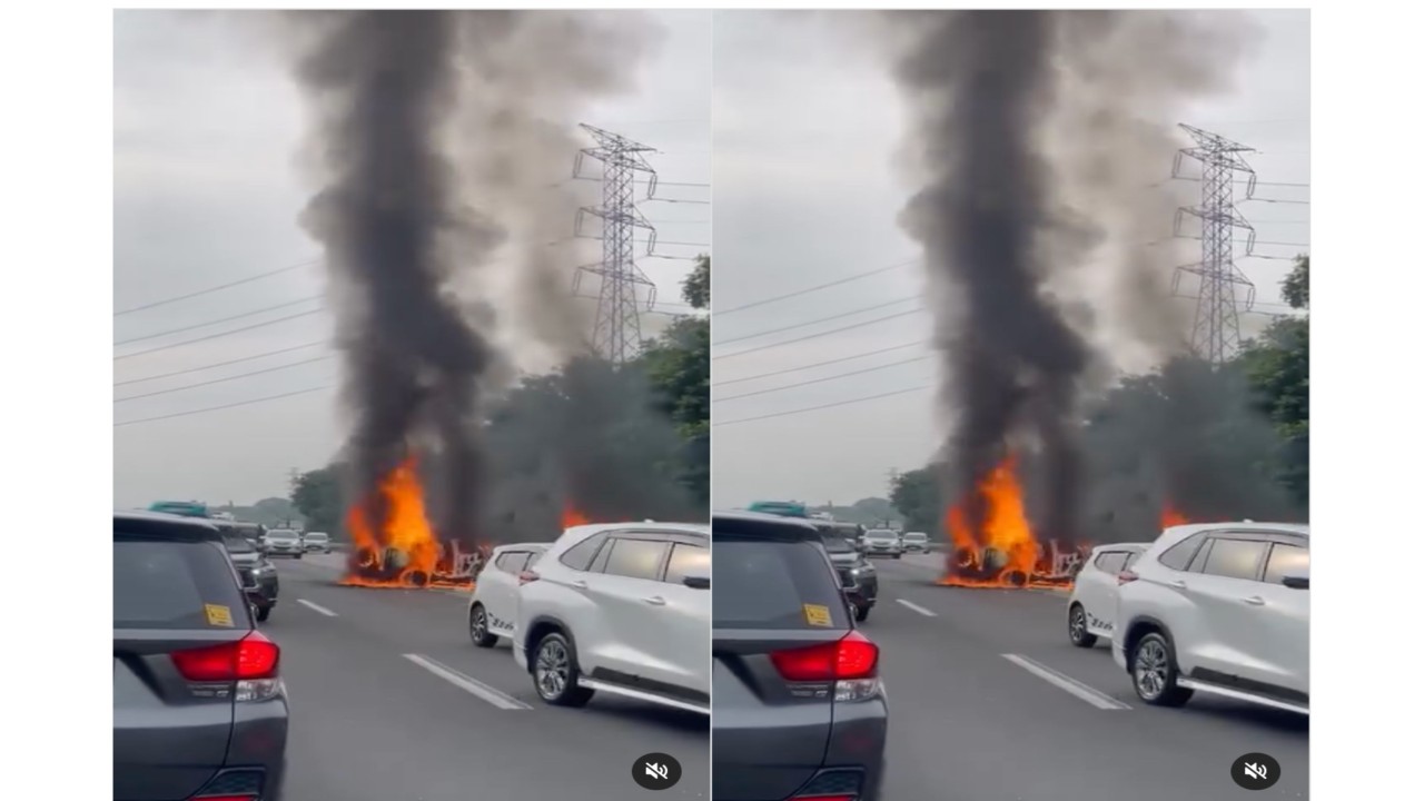 Kecelakaan di Tol Cikampek (Sumber: Instagram @Infojawabarat)