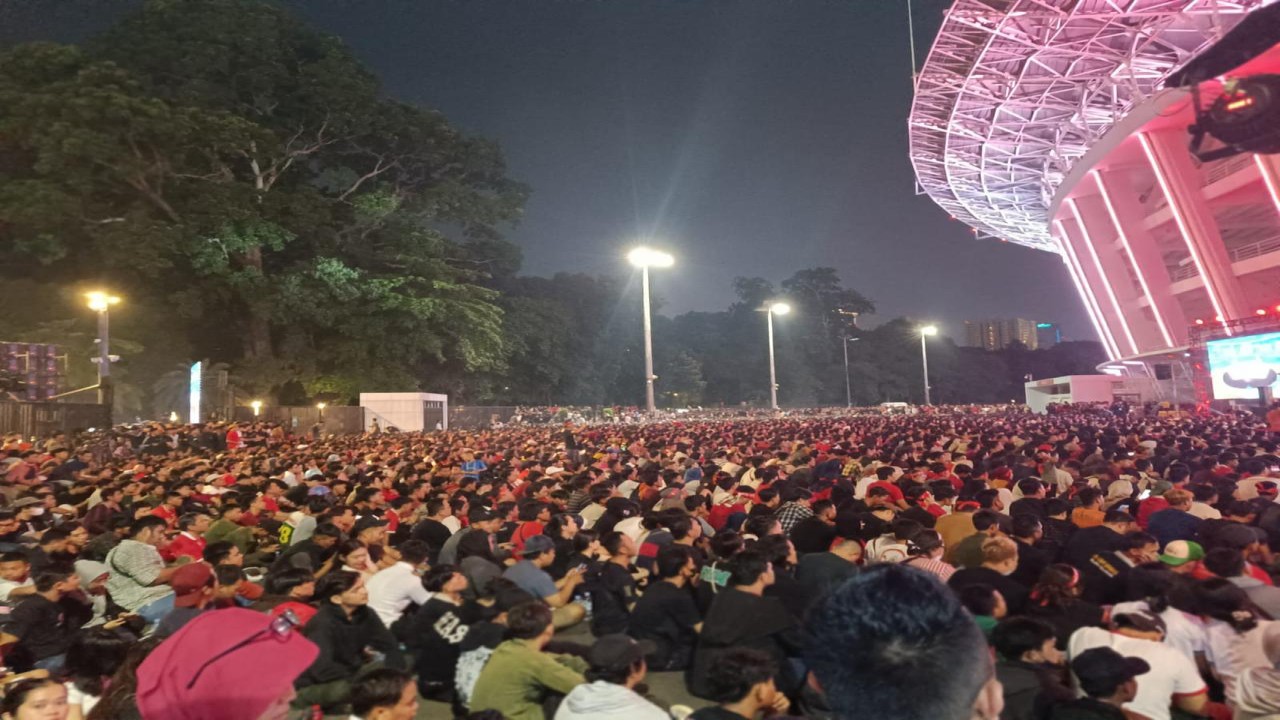 Nobar PSSI di Stadion Utama Gelora Bung Karno