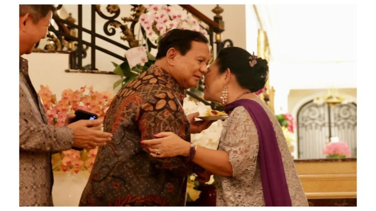 Prabowo Subianto mengucapkan selamat ulang tahun kepada Titiek Soeharto. (Instagram: Prabowo)