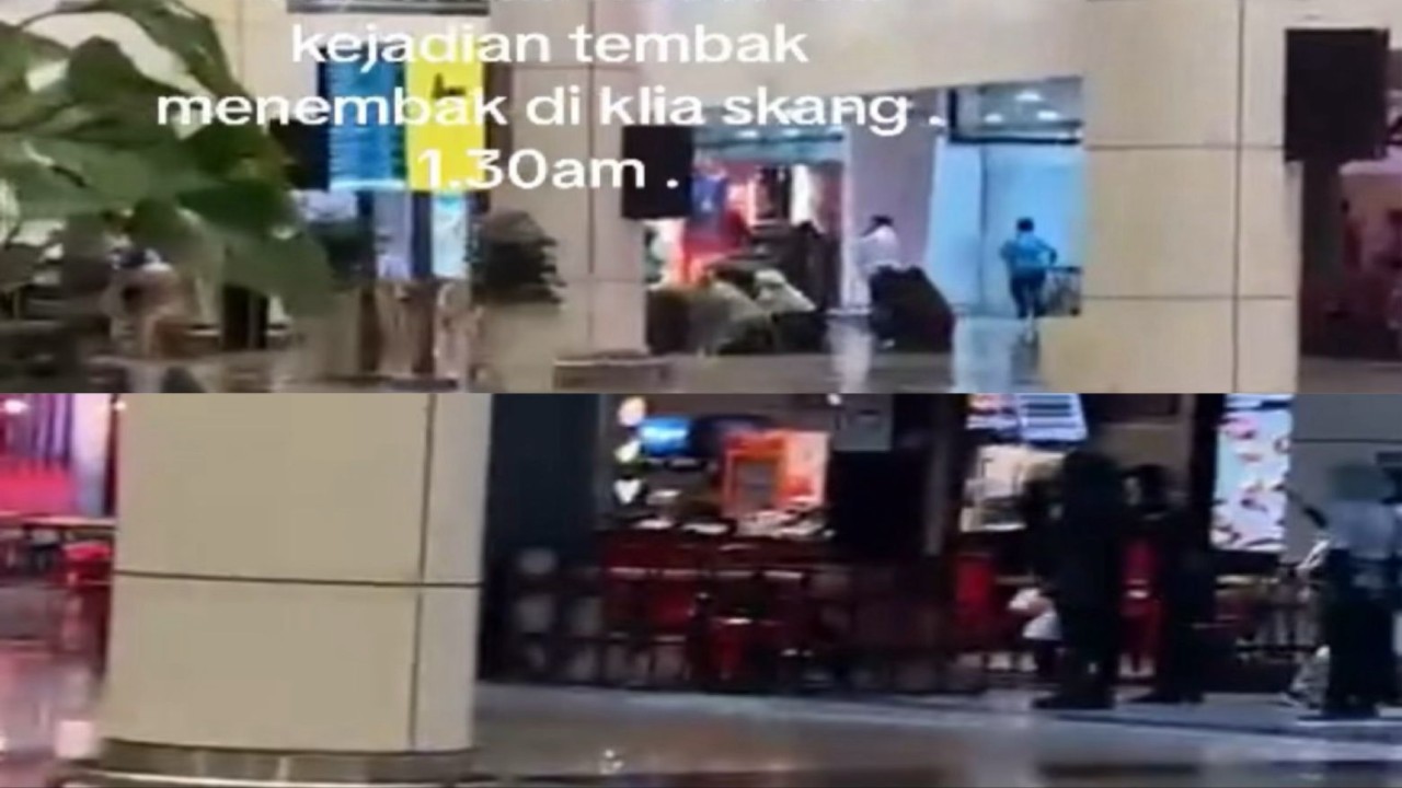 Tangkapan layar TikTok Penembakan di Terminal 1 Bandara KLIA /TikTok @zakwanyaakub