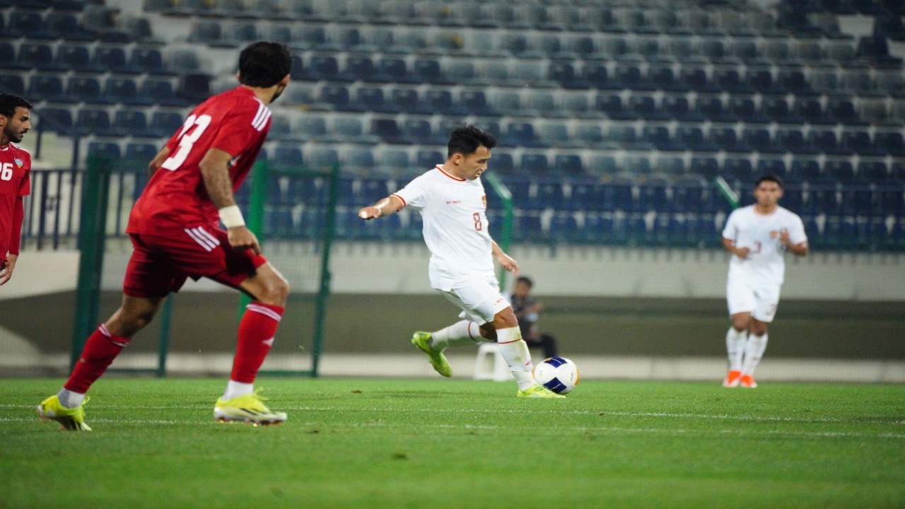 Timnas Indonesia U-23 menang 1-0 atas Uni Emirat Arab pada uji coba Senin (8/4/2024). (dok PSSI)
