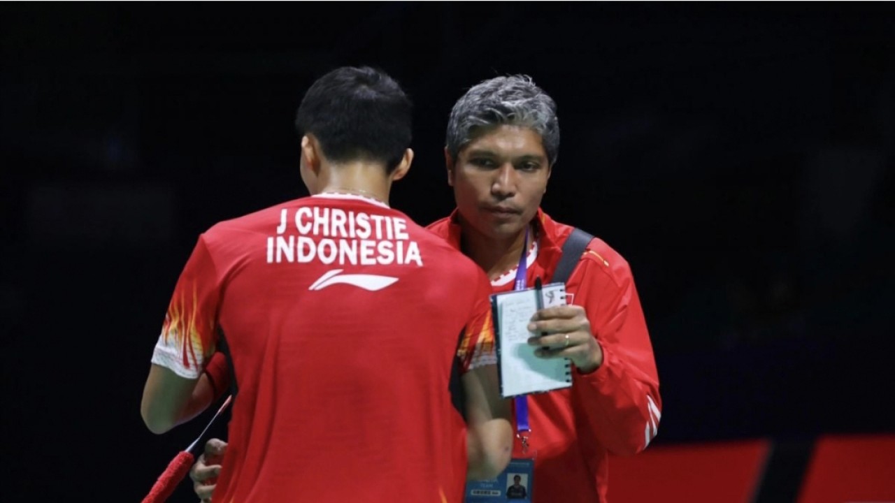 Atlet bulutangkis Indonesia Jonatan Christie