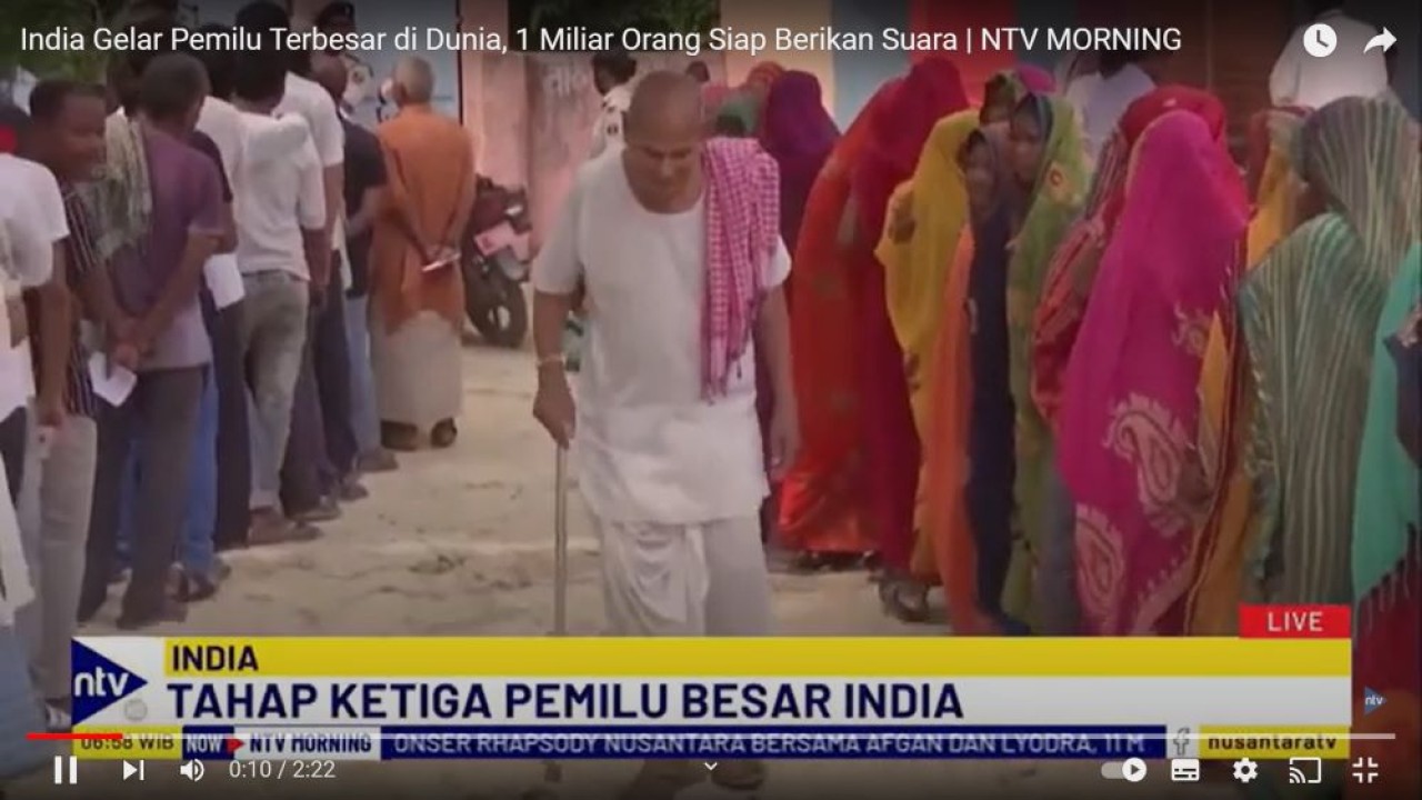 Warga India antusias ingin memberikan suaranya di Pemuli 2024