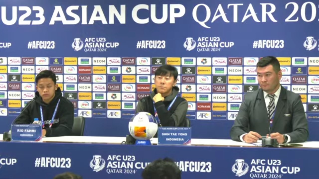 Konferensi pers Indonesia vs Irak di laga perebutan Piala Asia U-23 2024