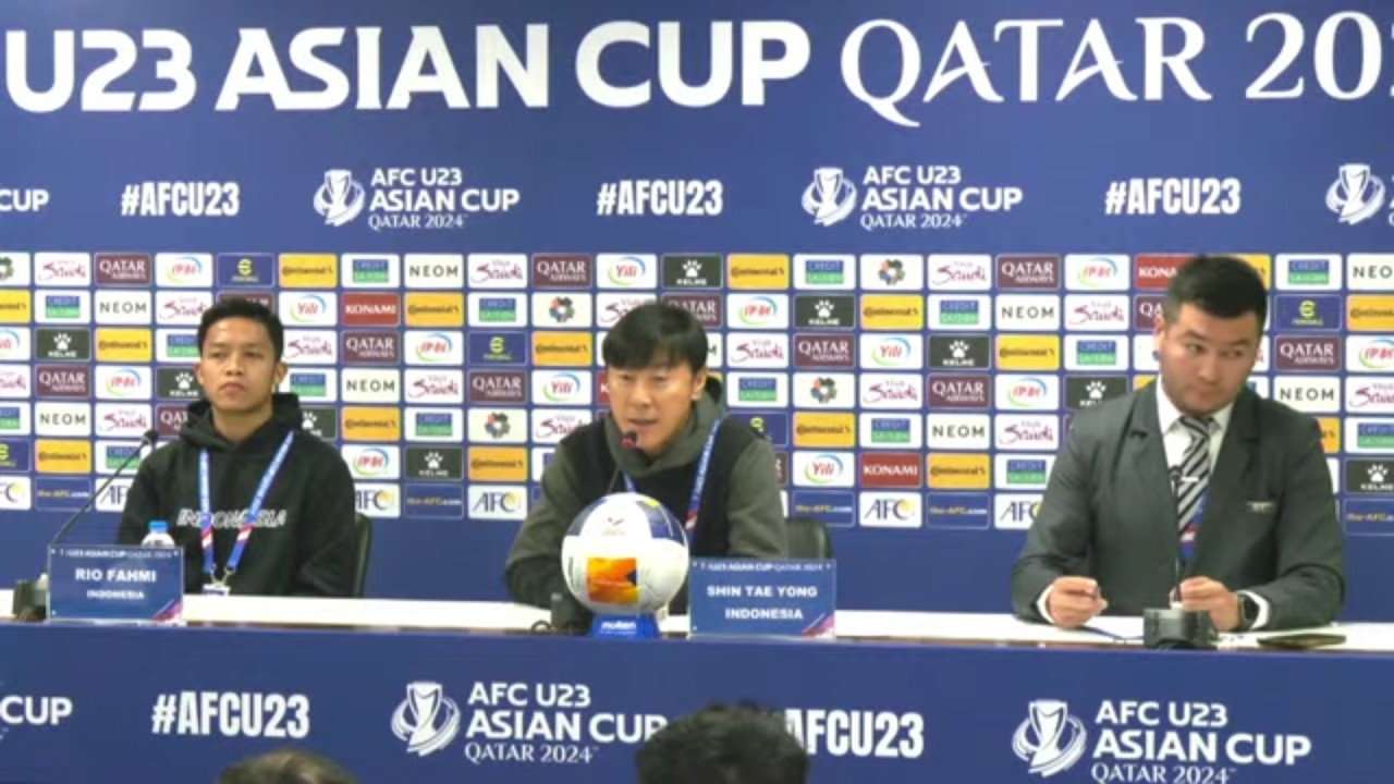 Konferensi pers Indonesia vs Irak di Piala Asia U-23 2024