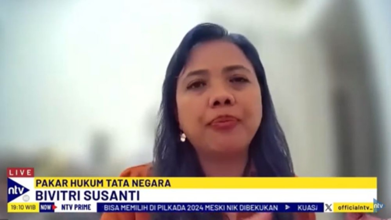 Pakar Hukum Tata Negara, Bivitri Susanti dalam Dialog NTV Prime di NusantaraTV