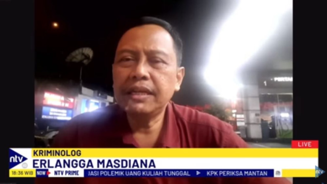 Kriminolog Erlangga Masdiana dalam Dialog NTV Prime di NusantaraTV